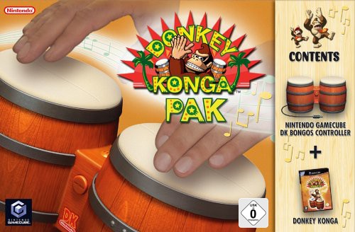 Original Bongo Controller / Bongos Donkey Konga 1 Pak + Spiel