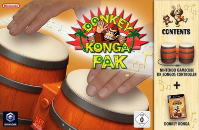 Original Bongo Controller / Bongos Donkey Konga 1 Pak + Spiel