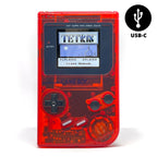 Konsole Classic DMG-01 rot-transparent IPS V5 LCD Display Mod mit USB-C Akku