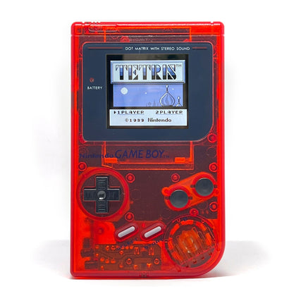 Konsole Classic DMG-01 rot-transparent IPS V5 LCD Display Mod