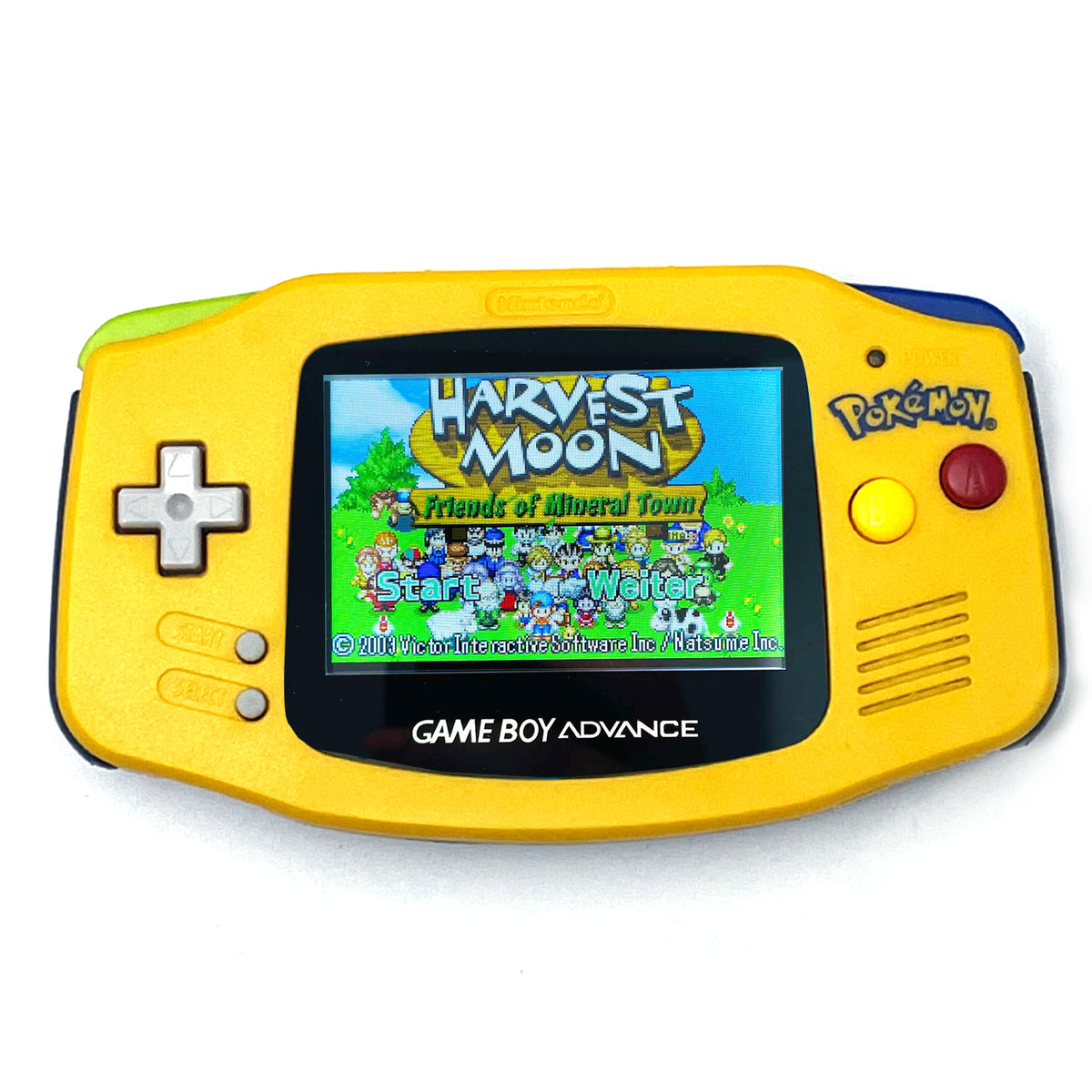 Konsole GBA Pokemon blau-gelb 2 IPS LCD Display Mod