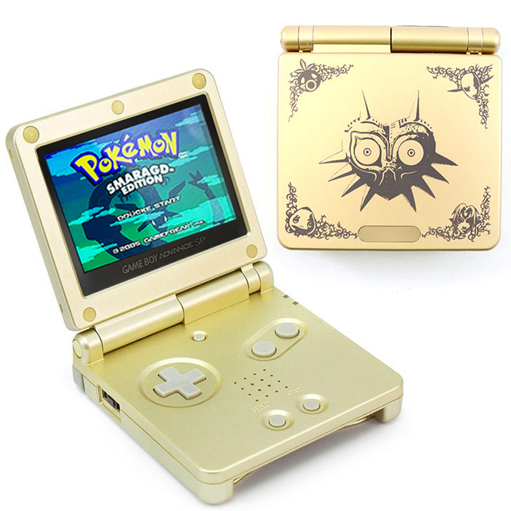 Konsole GBA SP Zelda: Majoras Mask IPS V3 Mod + OSD + Netzteil