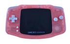 Konsole GBA pink - rosa / Clear Red IPS V3 Touch LCD Display Mod