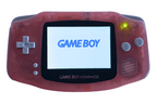 Konsole GBA pink - rosa / Clear Red IPS V3 Touch LCD Display Mod
