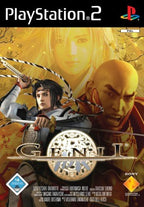 Das Cover von Genji für PS2 zeigt zwei Samurai-Krieger und eine Frau, mit USK ab 16 Siegel.