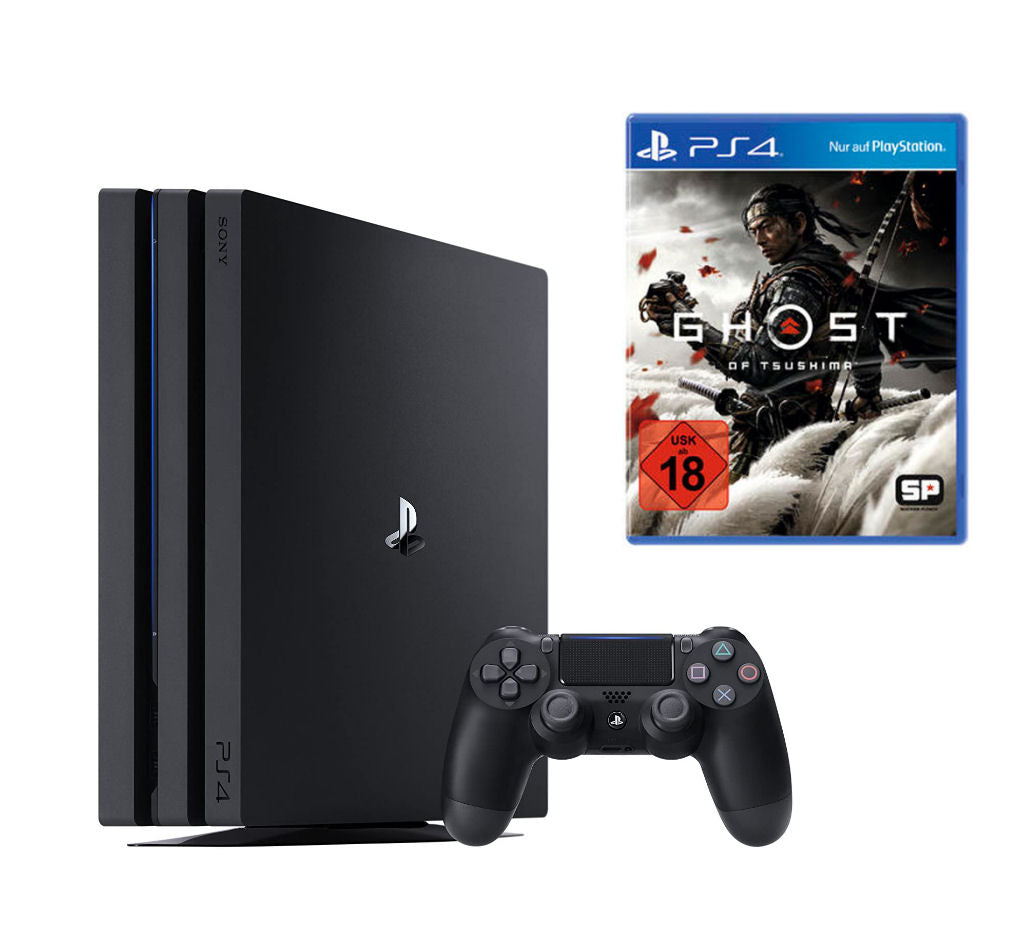 Konsole Pro 1TB schwarz + Ghost of Tsushima + Original Controller