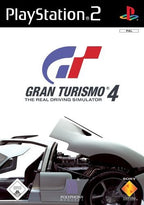 Die Vorderseite der Spielverpackung von Gran Turismo 4 für PS2 zeigt einen weißen Sportwagen und das USK ab 0 Siegel.