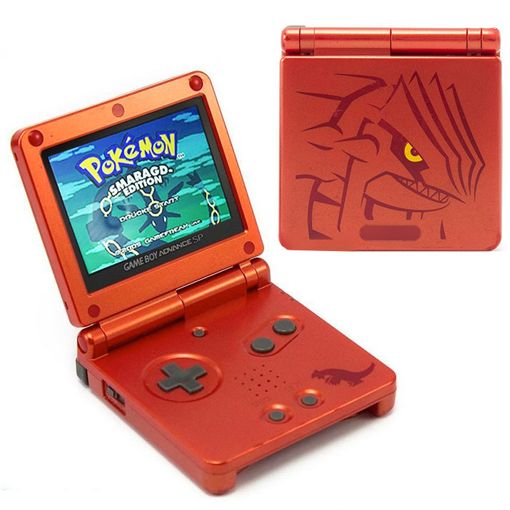 Konsole GBA SP Groudon IPS V3 Mod + Netzteil