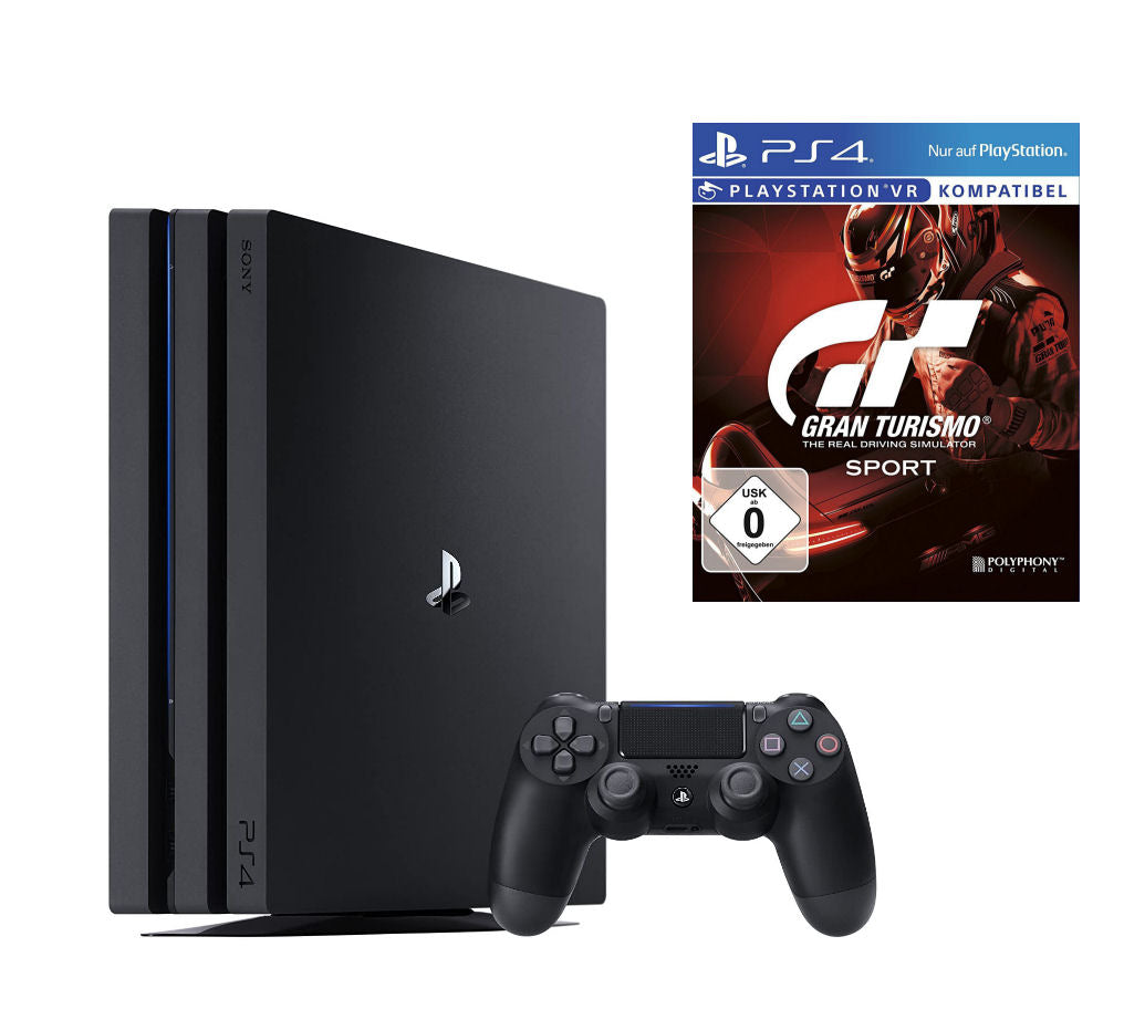 Konsole Pro 1TB schwarz + Gran Turismo: Sport + Original Controller
