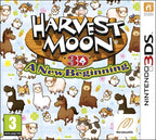 Das Cover von Harvest Moon 3D: New Beginning zeigt viele Farmtiere und das PEGI 3 Siegel.