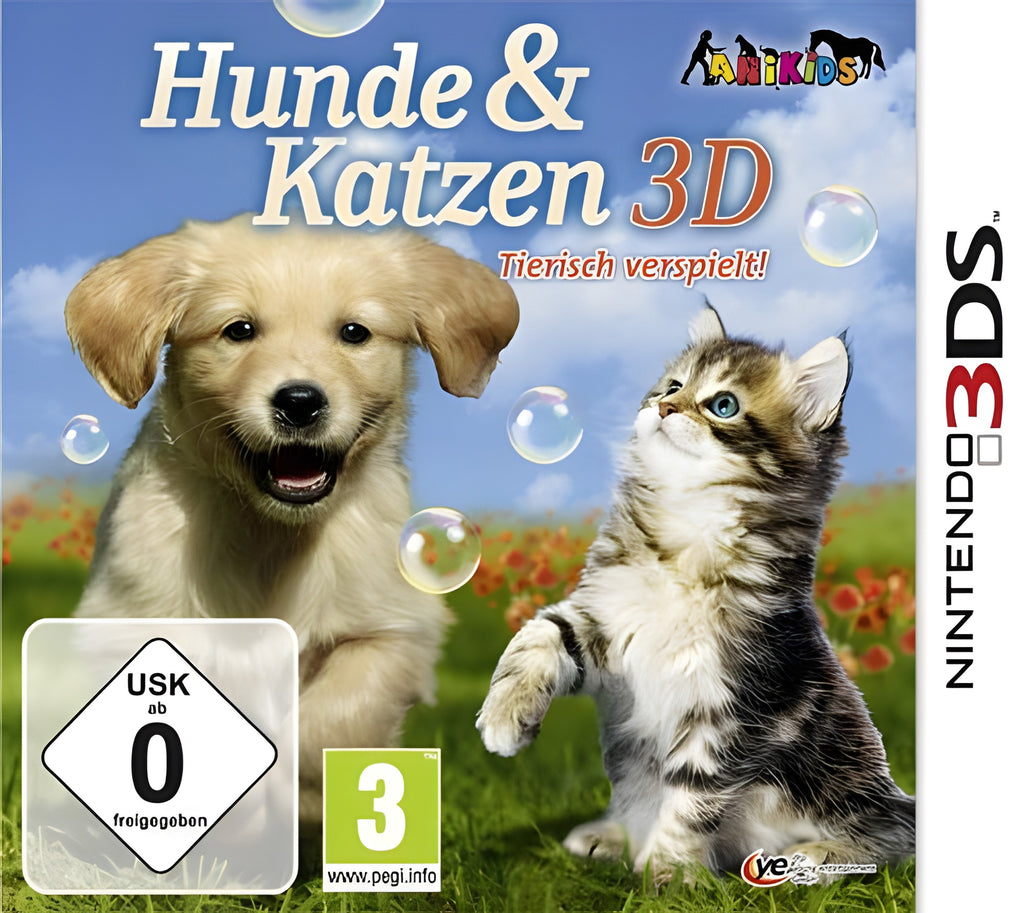 Das Cover von Hunde & Katzen 3D-Tierisch verspielt für Nintendo 3DS