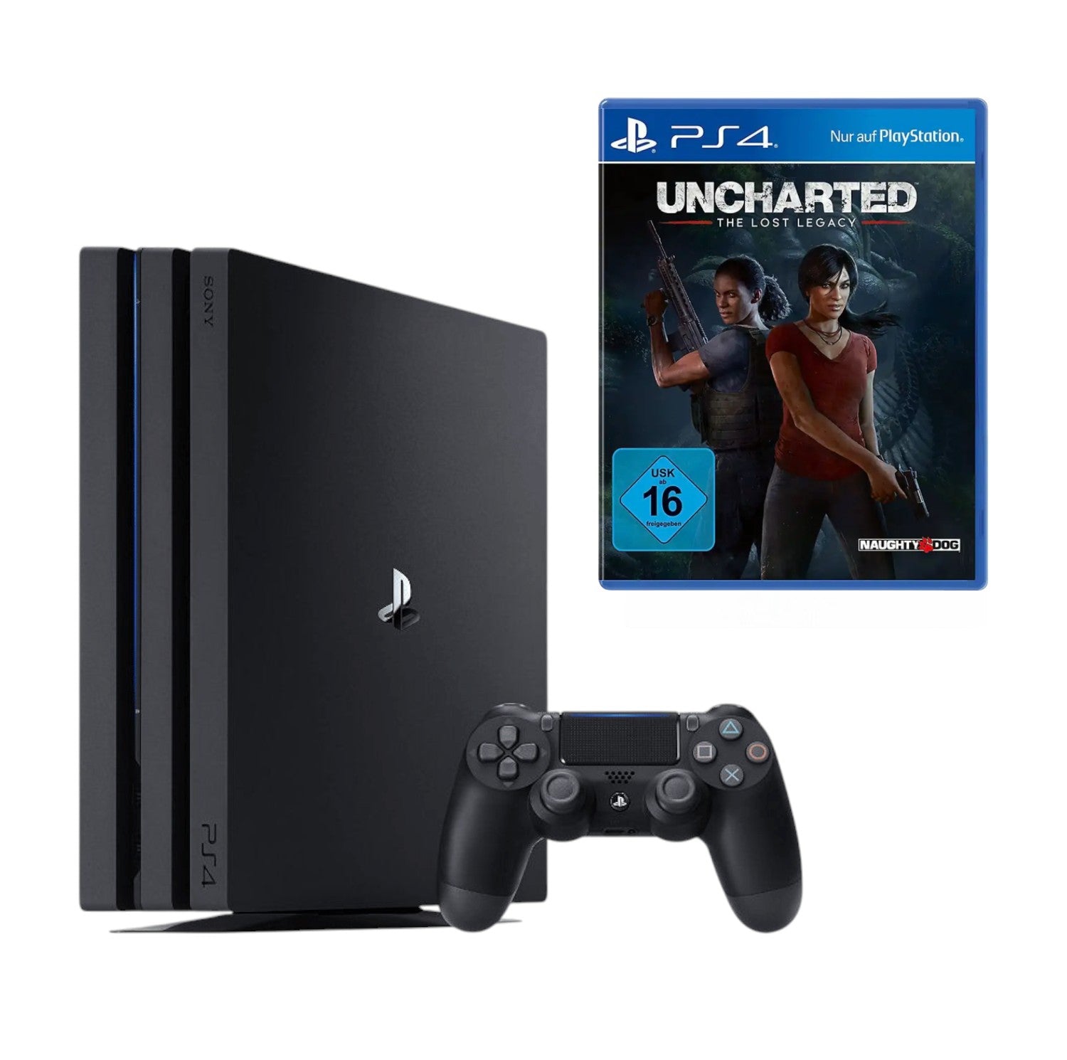 Konsole Pro 1TB schwarz + Uncharted: Lost Legacy + Original Controller
