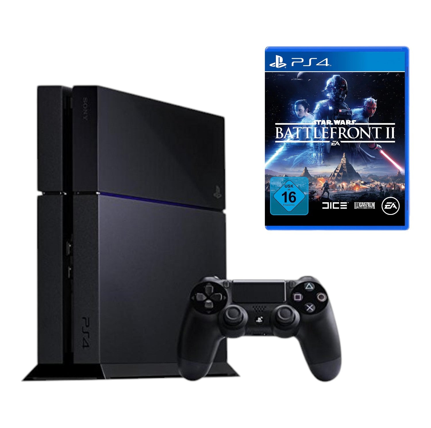 Konsole 1TB schwarz + Battlefront + Original Controller
