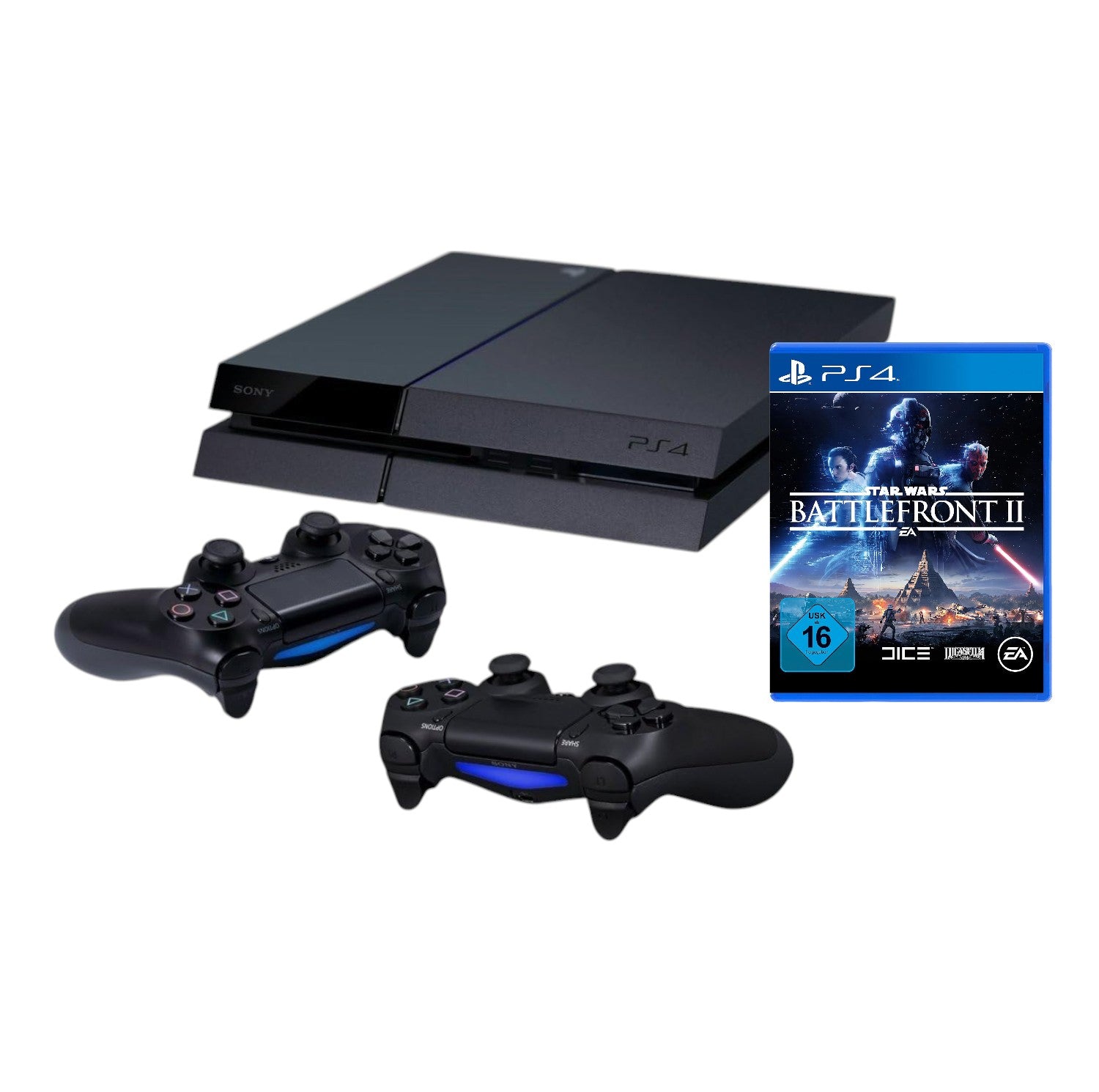Konsole 1TB schwarz + Battlefront + 2 Original Controller