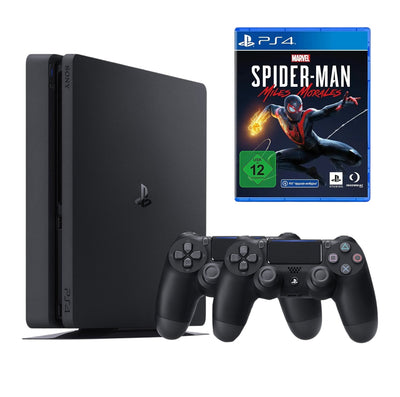 Konsole Slim 500GB schwarz + Spider-Man: Miles Morales + Original Controller