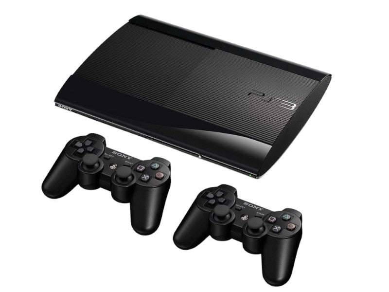 Konsole Super Slim 12GB schwarz + 2 Original Controller