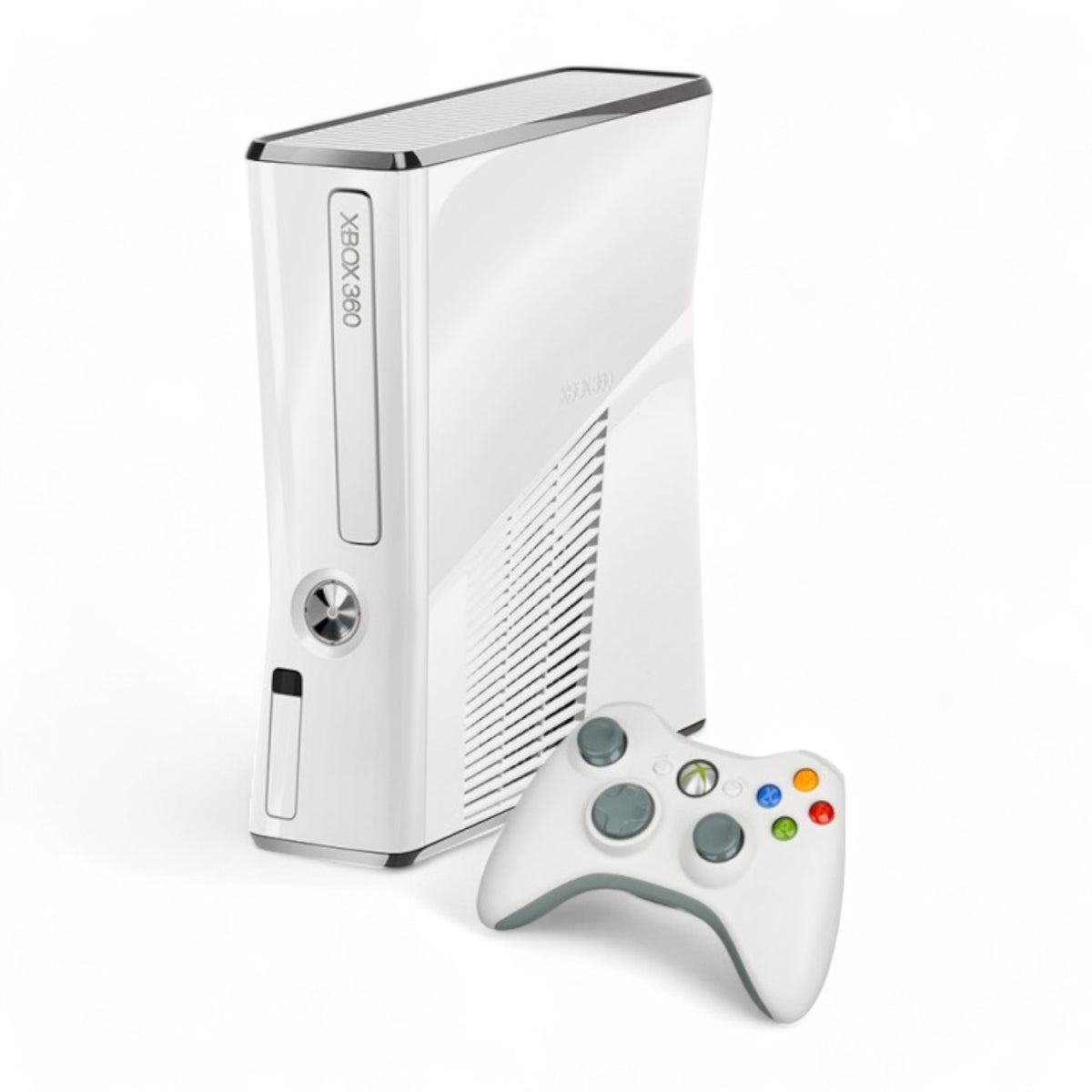Konsole Slim 4GB glossy-weiß + Original Controller + Zubehör