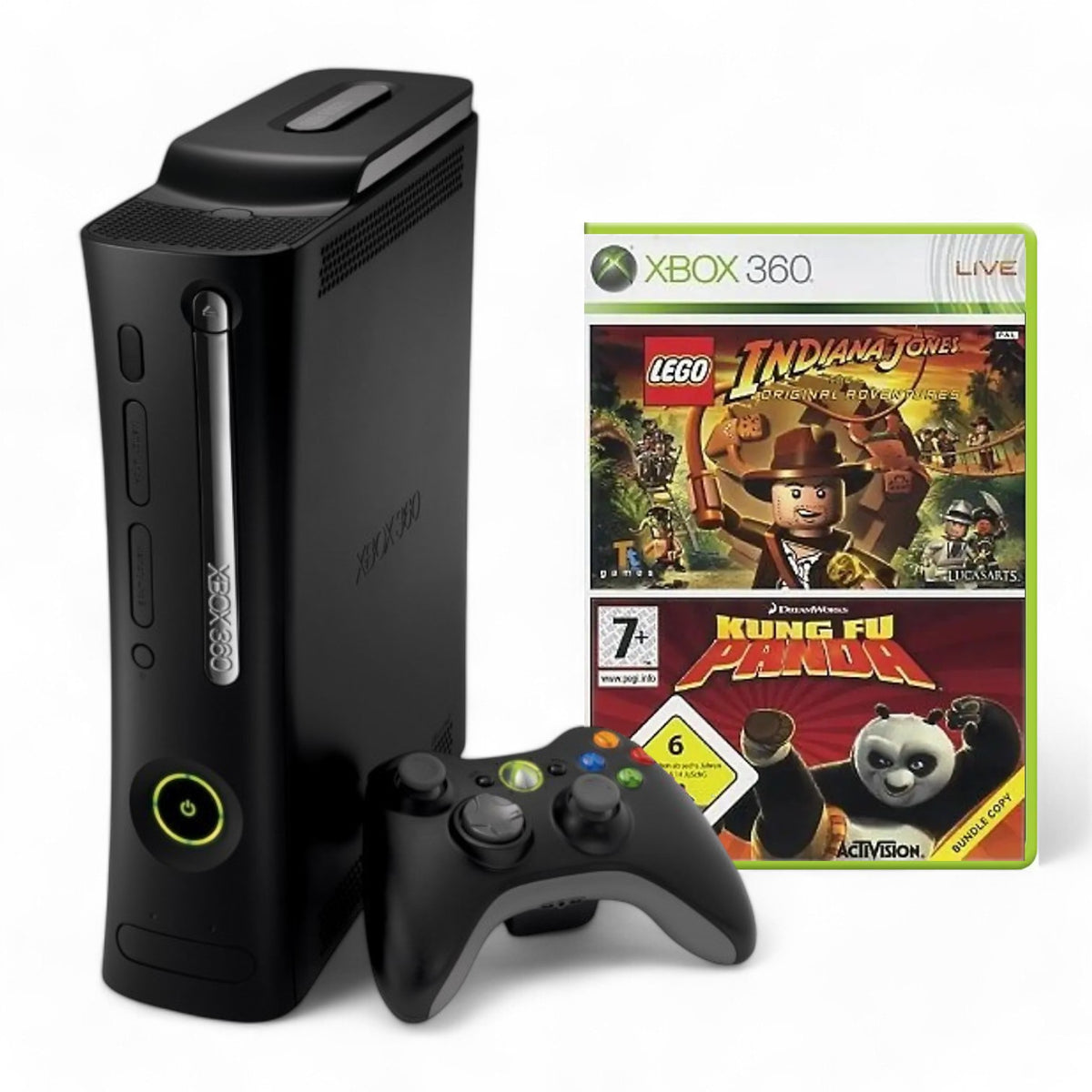Konsole Elite 120GB + Lego Indiana Jones + Kung Fu Panda schwarz