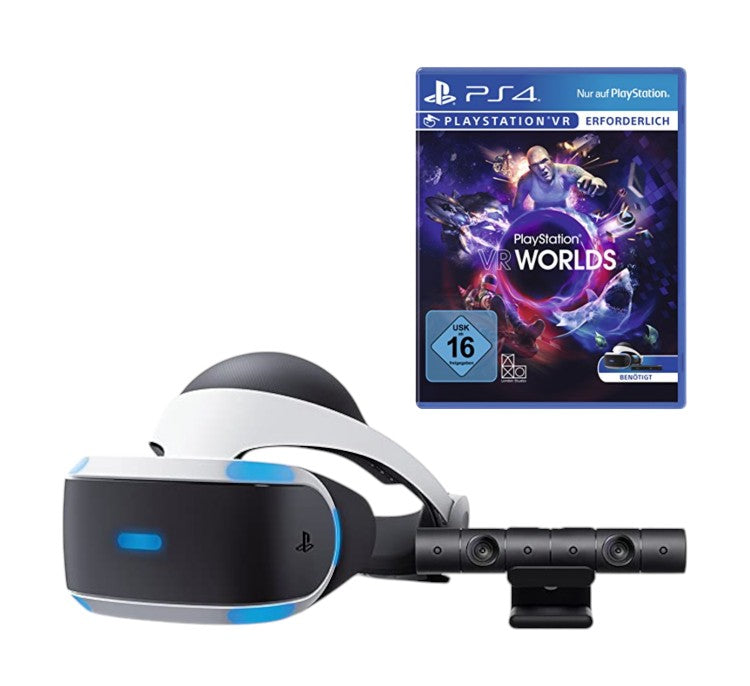 PlayStation VR Core Headset V1 + Zubehör + Kamera + VR Worlds