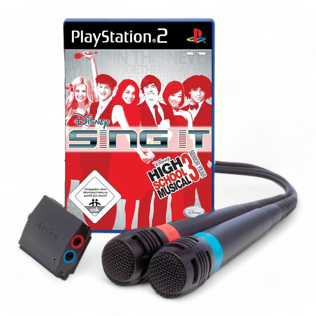 Disney Sing it: High School Musical 3 + 2 Original Mikrofone + Adapter