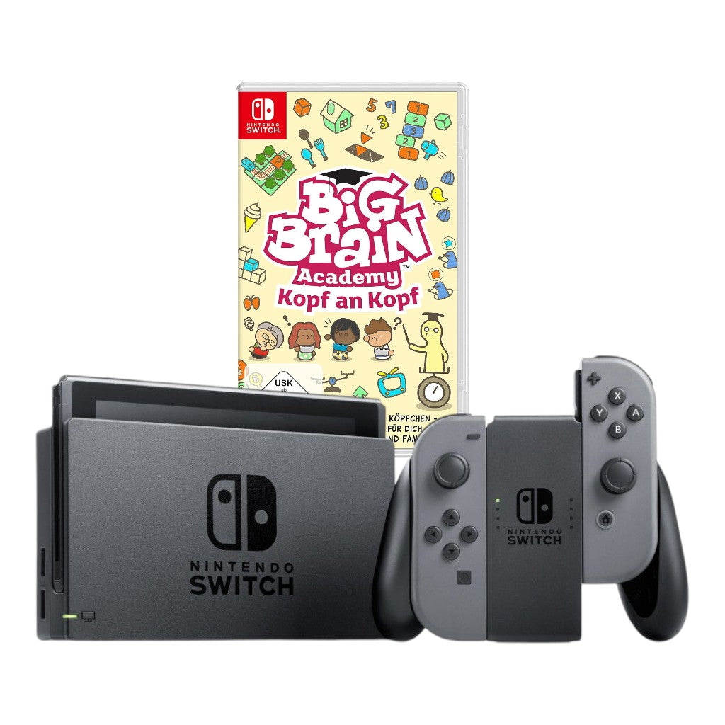 Konsole grau + Big Brain Academy + Dock