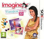 Das Cover von Imagine: Fashion World 3D zeigt eine lächelnde Frau in einem goldenen Kleid und kleine Bilder.