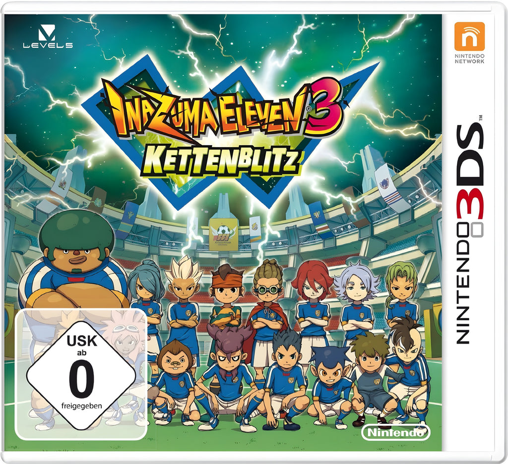Das Cover von Inazuma Eleven 3: Kettenblitz für Nintendo 3DS