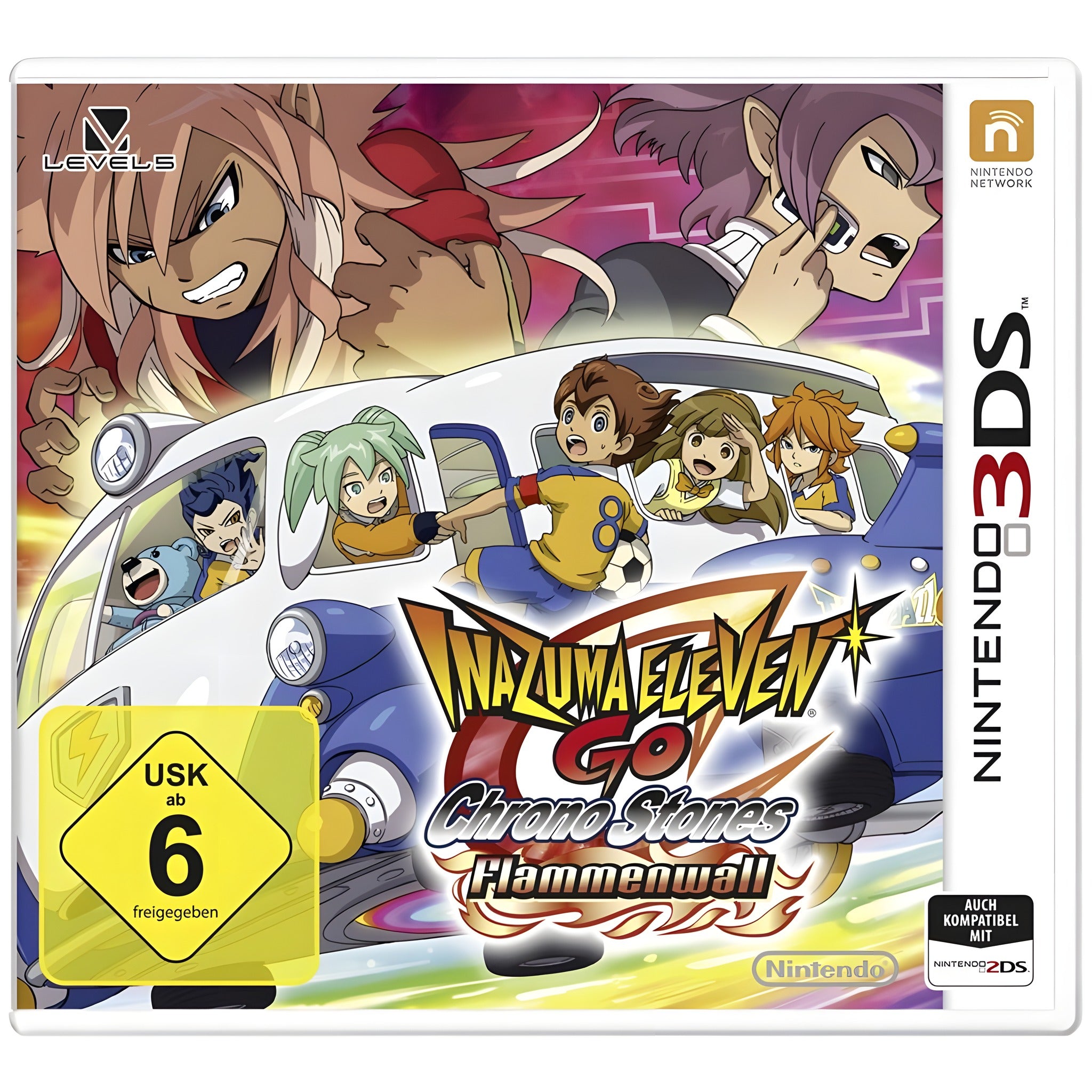 Inazuma Eleven Go: Chrono Stones Flammenwall (DE) – Cover Vorderseite