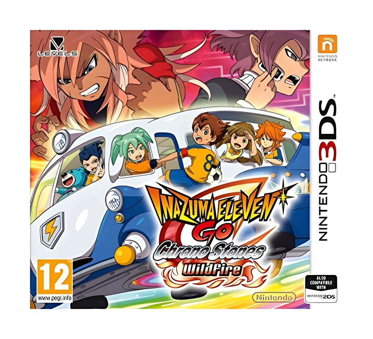 Das Cover von Inazuma Eleven Go: Chrono Stones - Wildfire für Nintendo 3DS