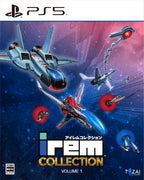 Das Cover von Irem Collection Volume 1 für PS5 zeigt drei Raumschiffe vor einem Sternenhintergrund mit dem CERO-Siegel.