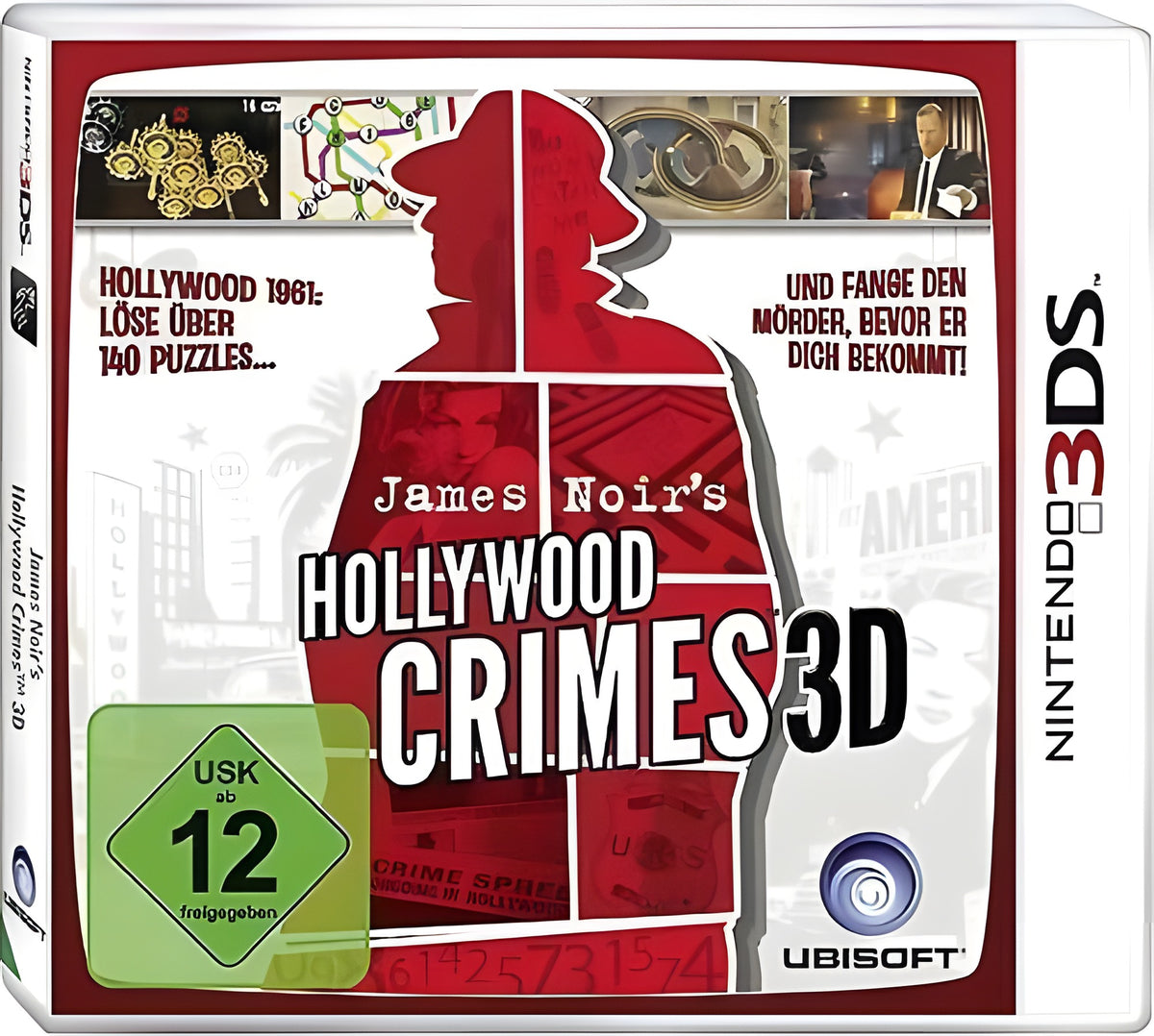 Das Cover von James Noir's Hollywood Crimes 3D für Nintendo 3DS