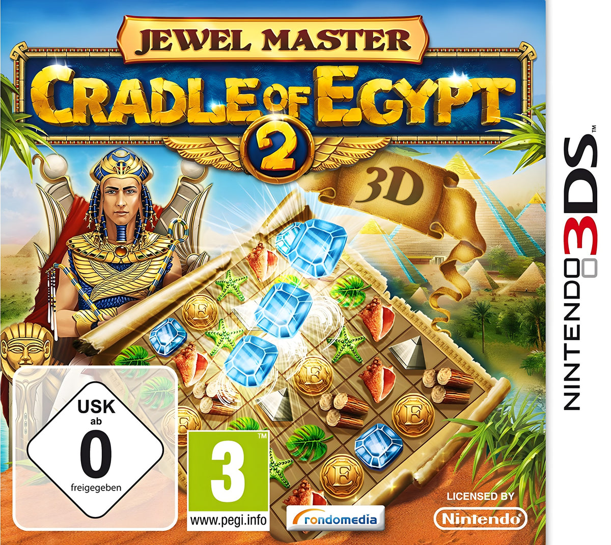 Das Cover von Jewel Master - Cradle of Egypt 2 3D für Nintendo 3DS
