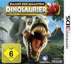 Das Cover von Kampf der Giganten Dinosaurier 3D zeigt einen brüllenden Dinosaurier vor einem Vulkan, USK ab 6.