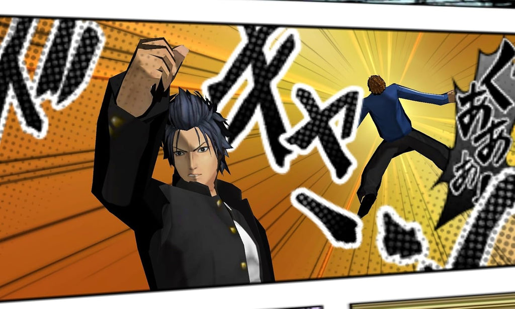 Eine Kampfszene aus Kenka Banchou 6: Soul & Blood zeigt einen Charakter beim Schlag.