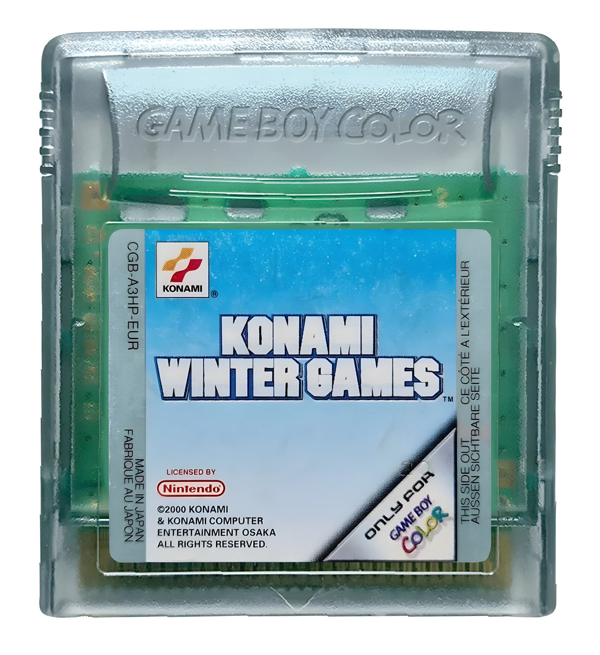 Das Modul von Konami Winter Games für GameBoy Color