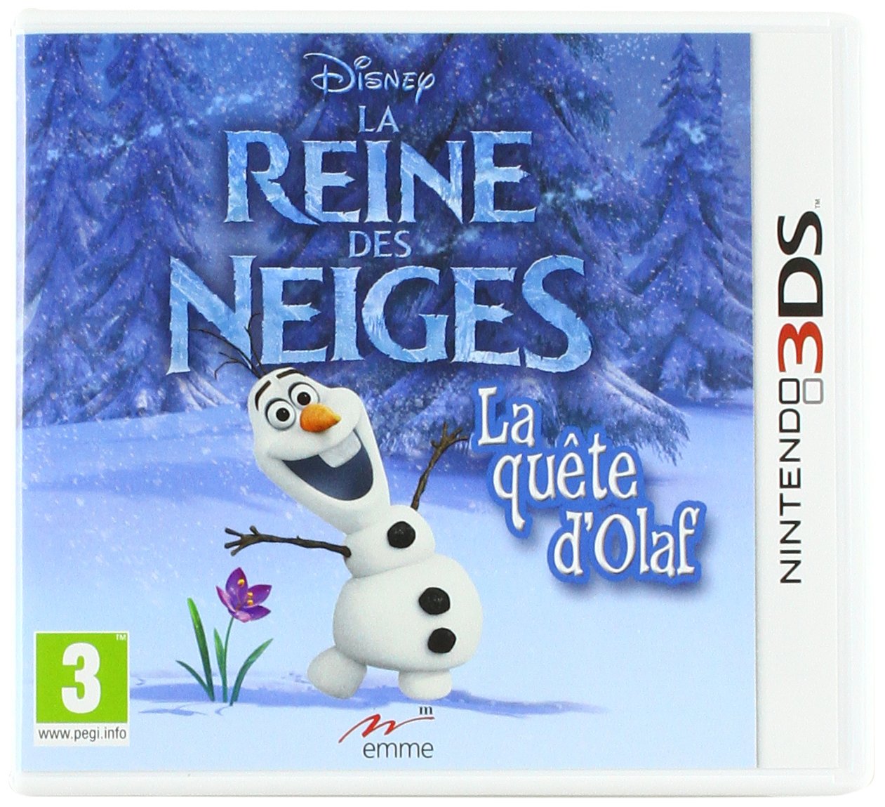 Das Cover von La Reine des Neiges: La Quete d'Olaf für Nintendo 3DS