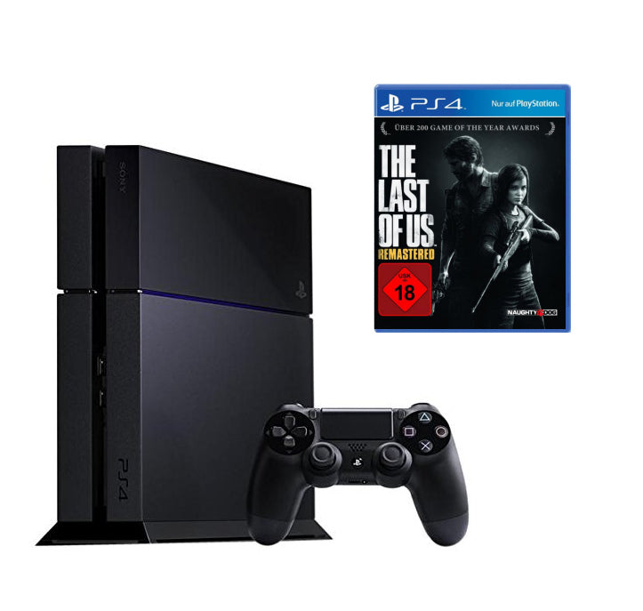 Konsole 500GB schwarz + Last of Us + Original Controller