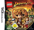 Das Cover von LEGO Indiana Jones: Die Legendären Abenteuer für Nintendo DS zeigt LEGO Indiana Jones mit Peitsche.
