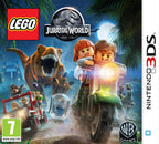Das Cover von LEGO Jurassic World für Nintendo 3DS zeigt einen Mann auf einem Motorrad und einen T-Rex. USK ab 7.