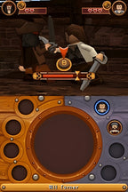 In LEGO Pirates of the Caribbean: Le Jeu Video kämpfen Jack Sparrow und Will Turner mit Schwertern.