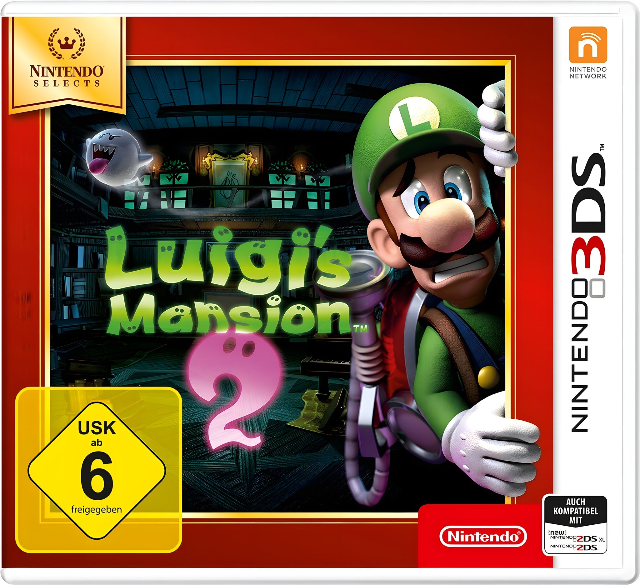 Luigi's Mansion 2 (DE) — Nintendo Selects – Cover Vorderseite