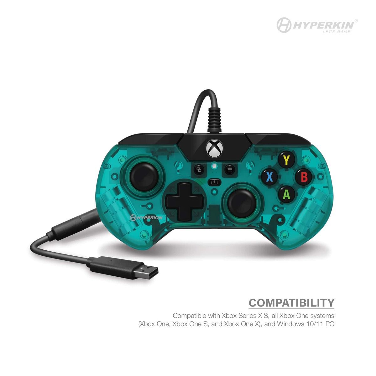 Offiziell lizenzierter Controller / Pad Aqua Green X91 90s Style [Hyperkin]