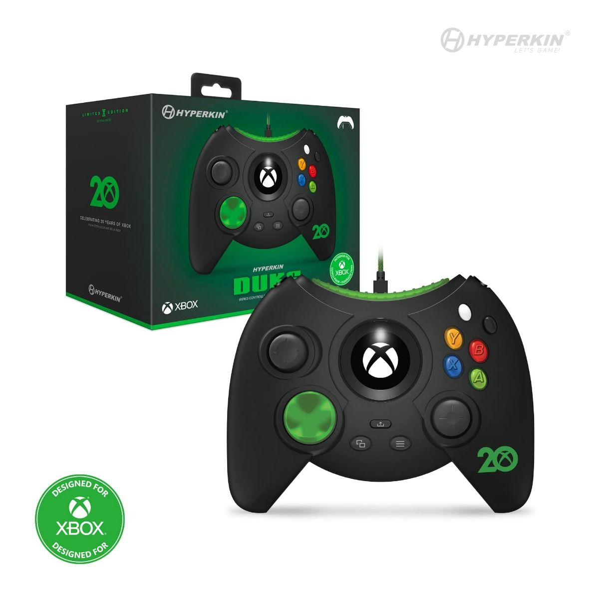 Offiziell lizensierter Wired Controller Duke 20th Anniversary weiß (EU) — Limited Edition