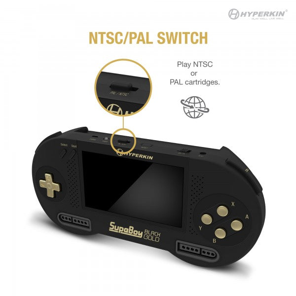 SupaBoy Black-Gold Portable Handheld [Hyperkin]