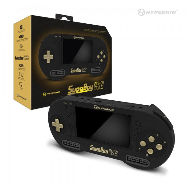 SupaBoy Black-Gold Portable Handheld [Hyperkin]
