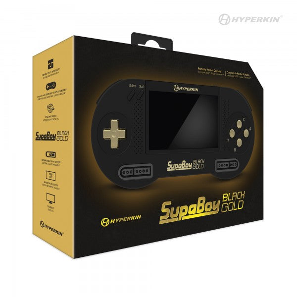 SupaBoy Black-Gold Portable Handheld [Hyperkin]