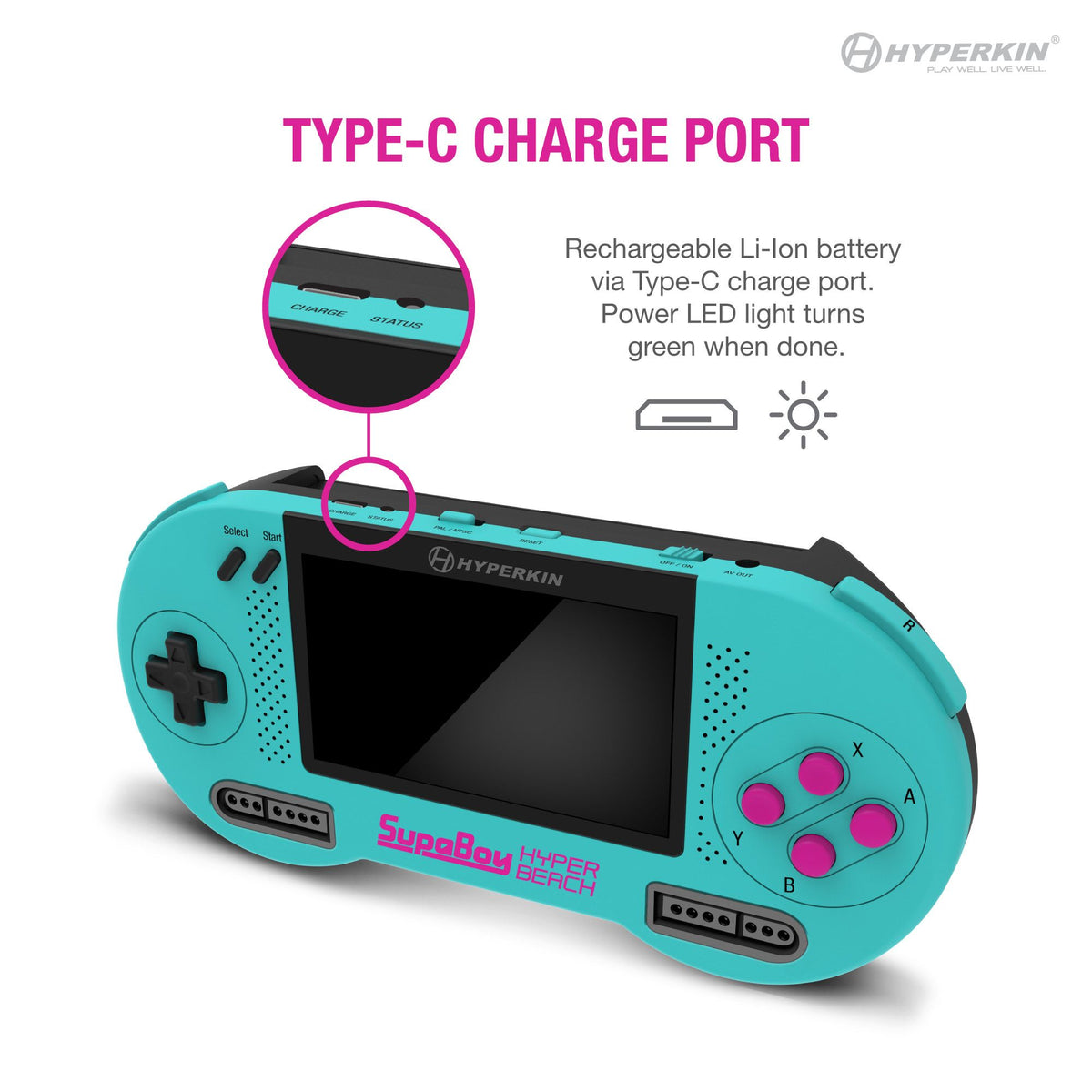 Konsole SupaBoy Portable Hyper Beach [Hyperkin]
