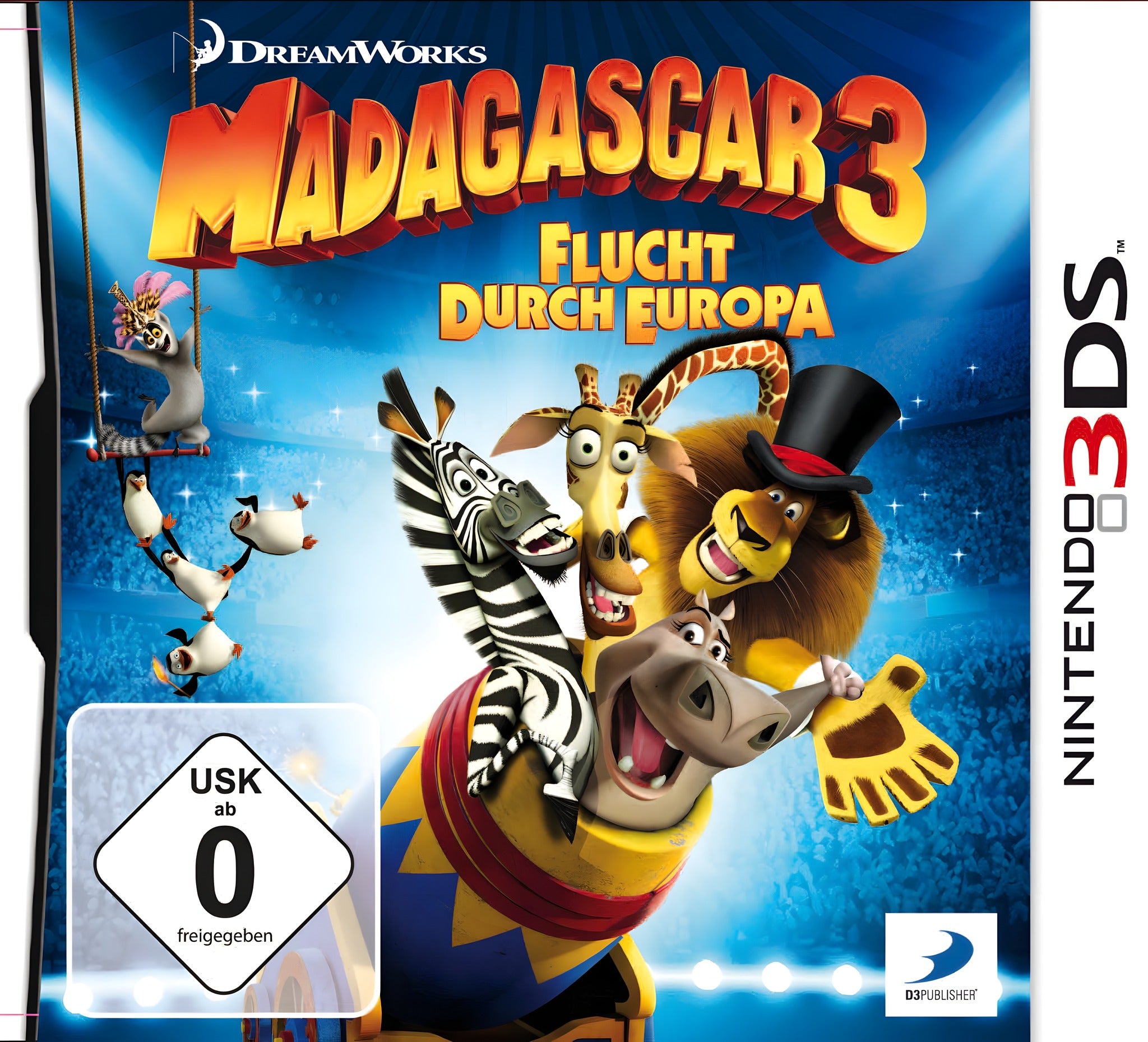 Madagascar 3 - Flucht durch Europa – Cover Vorderseite