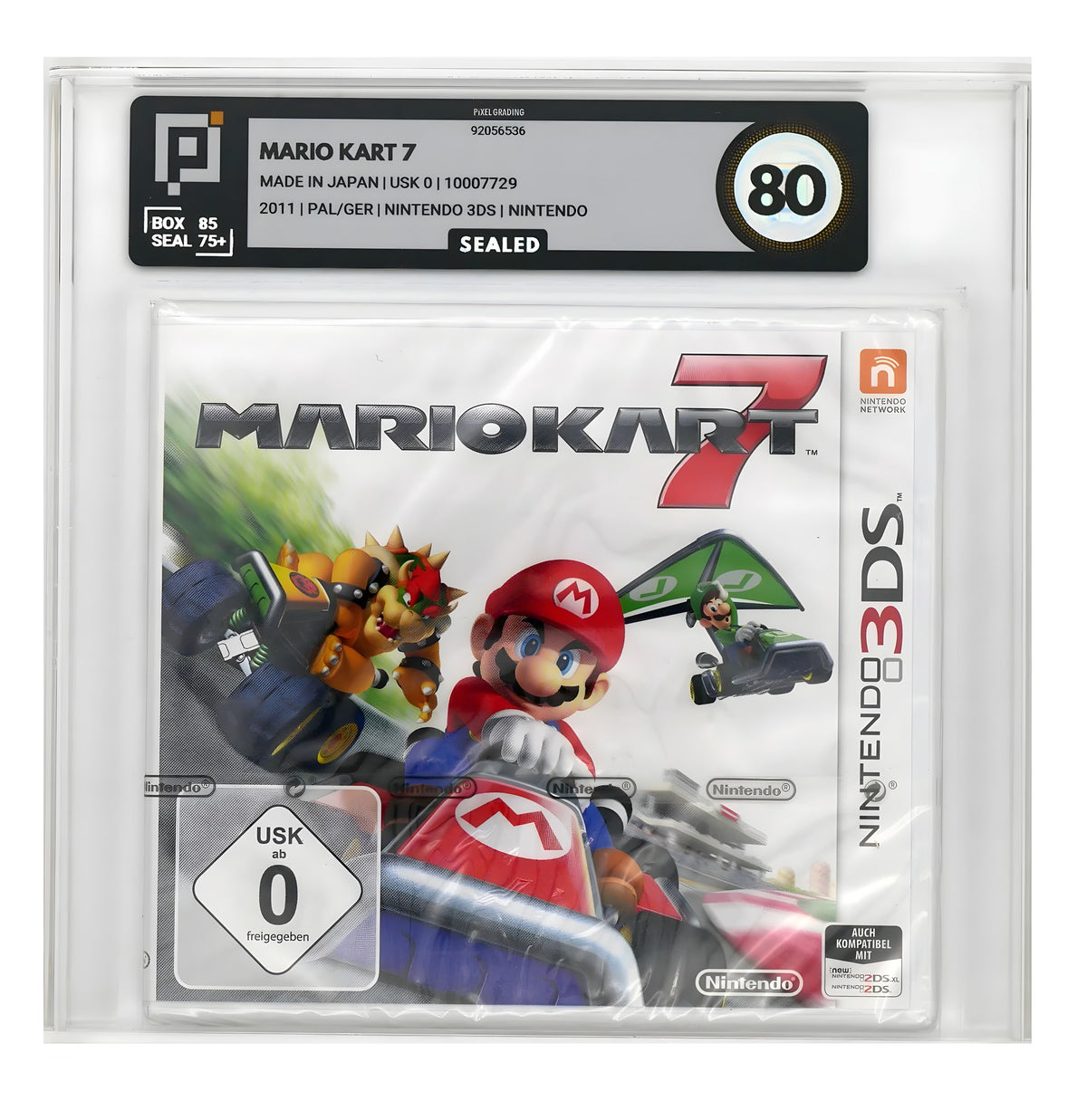 Das Cover von Mario Kart 7 Pixel Grading SEALED 80 für Nintendo 3DS