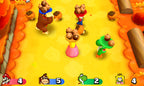 Donkey Kong, Yoshi und andere Charaktere sammeln Pilze in Mario Party: Star Rush.